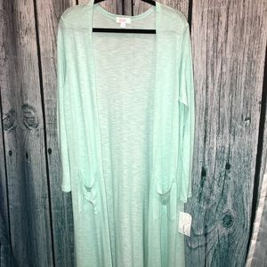 LuLaRoe Sarah mint green duster sweater NWT size L